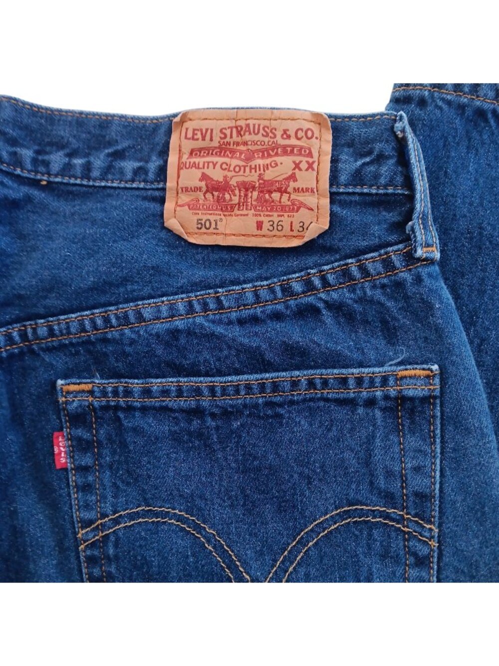 34x33 Vintage Levis 501 Jeans Original Fit Mens Button-Fly Y2K Classic Grunge
